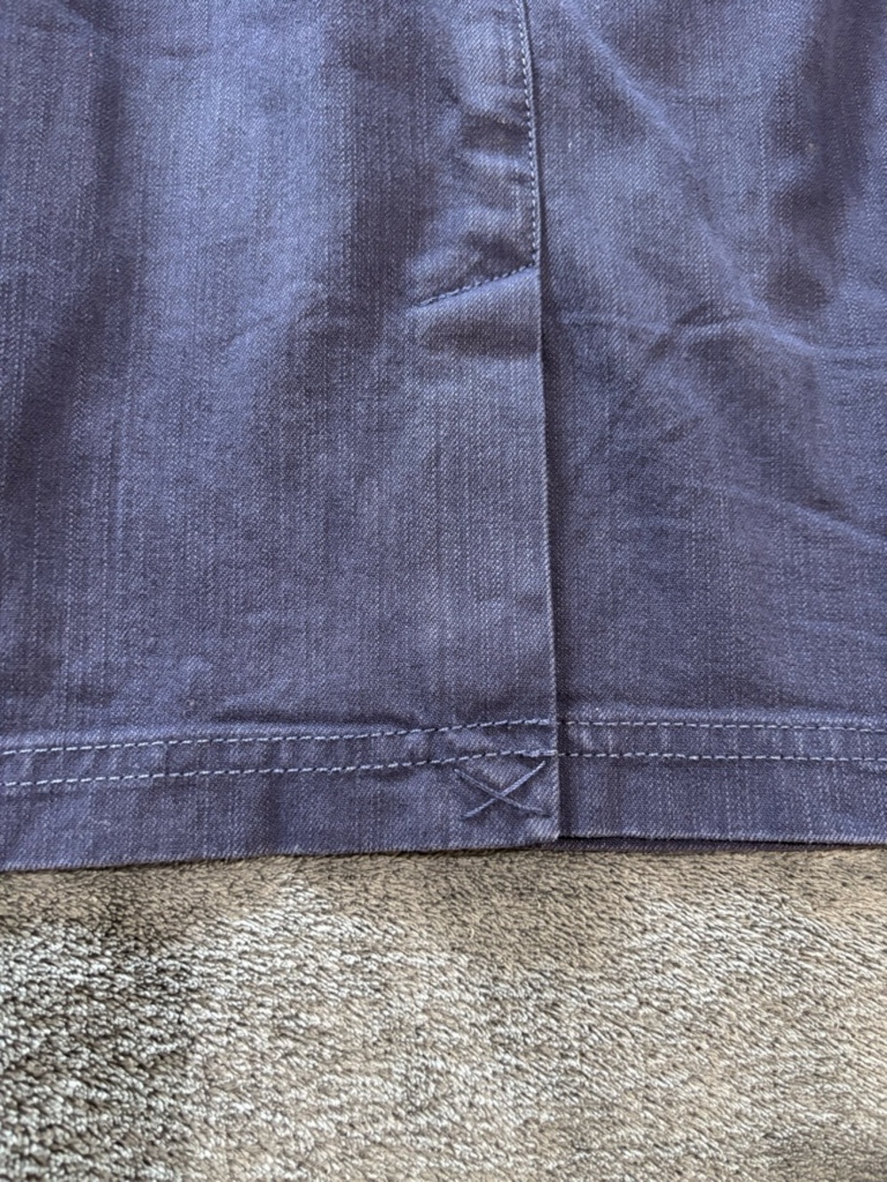 Brooks Brothers Navy Denim Mini Skirt with Gold Buttons Women's Size 8 - Picture 6 of 8